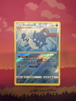 Pokemon Card Azumarill Burning Shadows Reverse Holo Rare 35/147 Near Mint - Image 1
