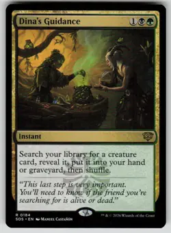 Dina's Guidance Rare Secrets of Strixhaven 184 MTG Near Mint 2026 - Image 1