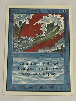 Blue Elemental Blast 1993 LP Magic the Gathering Unlimited Edition MTG Thomas - Image 1