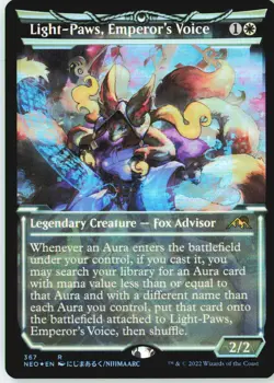 Light-Paws, Emperor's Voice (Showcase) 367 Rare Kamigawa: Neon Dynasty Foil NM - Image 1