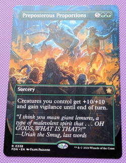 Preposterous Proportions - FDN - 0338 - Borderless - Magic the Gathering - Image 1