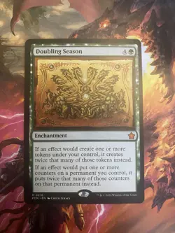 Doubling Season 216 FDN 0216 MTG Commander Magic The Gathering Foundations TMT - Image 1