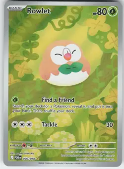 Rowlet 090/088 Holo Illustration Rare Perfect Order Pokemon Near Mint - Image 1