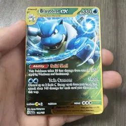 Pokemon TCG Blastoise EX 009/165 - Gold Metal Card - Carta Fanmade In Metallo - Image 1
