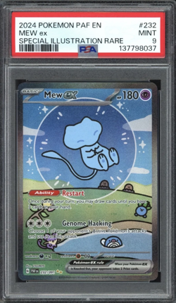 2024 POKEMON PAF EN PALDEAN FATES SPECIAL ILLUSTRATION RARE #232 MEW EX PSA 9 - Image 1