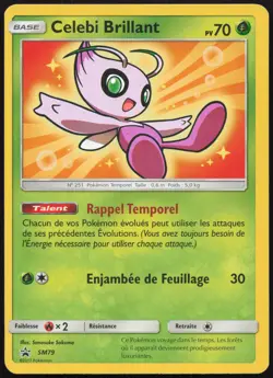 Carte Pokemon Celebi Brillant SM79 Promo SM Francais - Image 1