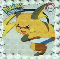 Pokemon Serie 1 Sticker Original 1999 Numero Pr40 Raichu Paillettes Holo - Image 1