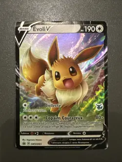 Carte Pokemon : Evoli V SWSH065 STAMP Evoli Promo Epee & Bouclier Francaise - Image 1
