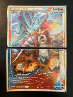 Lot Cartes Pokemon : Suicune & Entei Legende 94/95 + 95/95 Dechainement Francais - Image 1