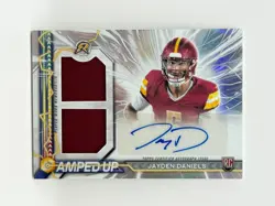 2024 Topps Resurgence Jayden Daniels Amped Up RPA Rookie Patch Auto RC - Image 1