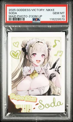 2025 GODDESS OF VICTORY: NIKKE MAID PHOTO ZOOM UP SODA PSA 10 - Image 1