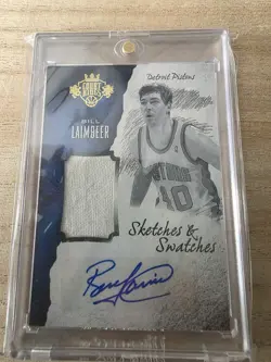 2016/17 Bill Laimbeer Panini Court Kings Sketches And Swatches/199 - Image 1