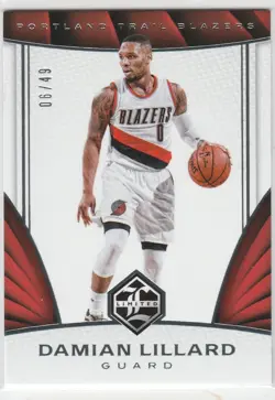 DAMIAN LILLARD 2016/17 Panini Limited Silver Spotlight (06/49) Trailblazers #99 - Image 1
