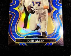 2025 Josh Allen SP 17/99! Panini Select #386 Blue Prizm Color + Jersey Match 1/1 - Image 4