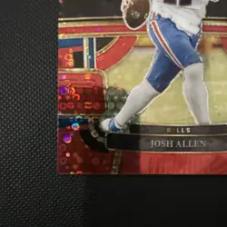 2023 Panini Select Josh Allen Red Disco Prizm 18/49 #13 Buffalo Bills - Image 5