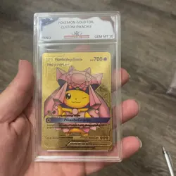 Pikachu Mega Diancie Cosplay Custom Gold Foil Card - Image 1
