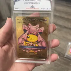 Pikachu Mega Diancie Cosplay Custom Gold Foil Card - Image 2