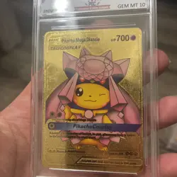 Pikachu Mega Diancie Cosplay Custom Gold Foil Card - Image 4