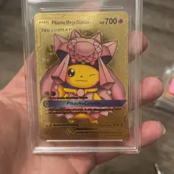 Pikachu Mega Diancie Cosplay Custom Gold Foil Card - Image 5