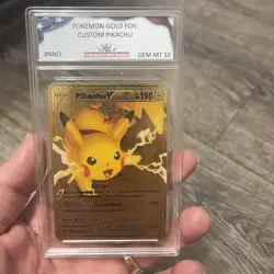 PikachuV HP190 Gold Pokemon Card-Collectible Gift Display Graded 10 - Image 1