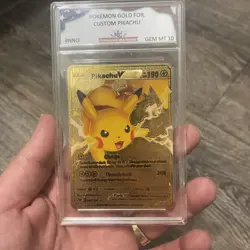 PikachuV HP190 Gold Pokemon Card-Collectible Gift Display Graded 10 - Image 2