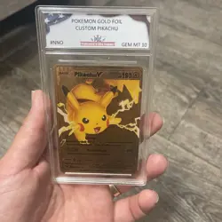 PikachuV HP190 Gold Pokemon Card-Collectible Gift Display Graded 10 - Image 4
