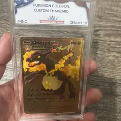 Charizard VMAX HP330 Gold Metal Pokemon Card-Collectible - PGC Graded 10 - Image 1