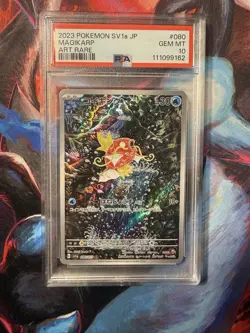 Japanese Paldean Fates Magikarp Art Rare PSA 10 #080/073 Pokemon Card 2023 - Image 1