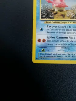 Pokemon Card Corsola 37/75 Neo Discovery Uncommon - Image 4