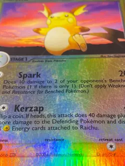 Raichu Reverse Holo 13/95 Pokemon Card LP - Image 4