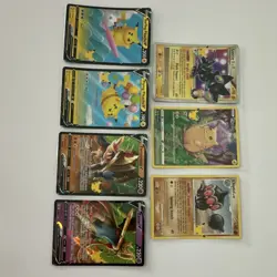 7 Card Lot Pokemon TCG Celebrations Jungle Flying Surfing Pikachu Luxray NM - Image 1