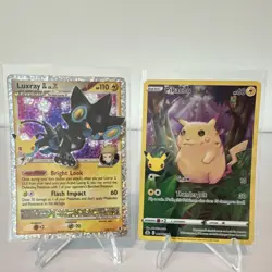 7 Card Lot Pokemon TCG Celebrations Jungle Flying Surfing Pikachu Luxray NM - Image 2
