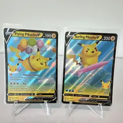 7 Card Lot Pokemon TCG Celebrations Jungle Flying Surfing Pikachu Luxray NM - Image 3