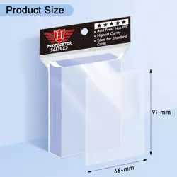 500 Counts Card Sleeves for Trading Cards, Soft Penny 500 PCS, White - Image 2