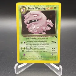Pokemon Cards Dark Weezing 14/82 Unlimited Holo Team Rocket WOTC Rare MP - Image 1