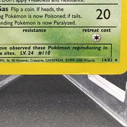 Pokemon Cards Dark Weezing 14/82 Unlimited Holo Team Rocket WOTC Rare MP - Image 2