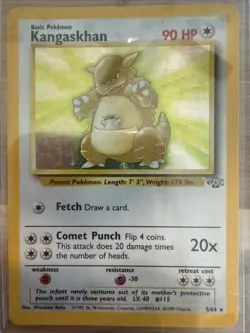 Pokemon TCG Jungle Kangaskhan Card 5/64 Holo Rare, LP - Image 1