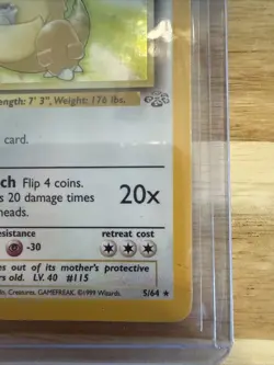 Pokemon TCG Jungle Kangaskhan Card 5/64 Holo Rare, LP - Image 2