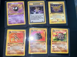 Pokemon Cards 1st Ed. 1999 Ghastly, Golem, Traveler, Zappos, Kabutops - Image 1