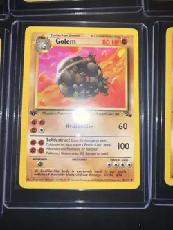 Pokemon Cards 1st Ed. 1999 Ghastly, Golem, Traveler, Zappos, Kabutops - Image 3