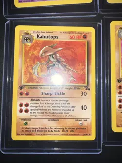 Pokemon Cards 1st Ed. 1999 Ghastly, Golem, Traveler, Zappos, Kabutops - Image 4