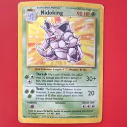 Pokemon TCG Nidoking 11/102 Base Set Holo Rare 90 HP Stage 2 Card 1999 - Image 1