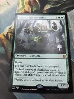 MTG SkeenAB Ancient Greenwarden PACK PROMO from Zendikar Rising. NM. - Image 2