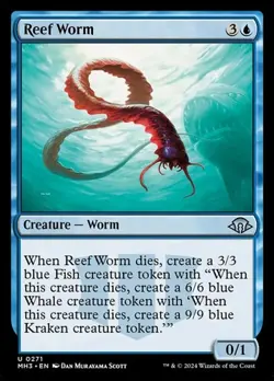 Reef Worm - Foil MH3 NM MTG - Image 1