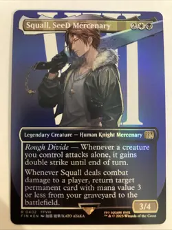 MTG Squall, SeeD Mercenary (Borderless) Final Fantasy FOIL #0402 - Image 1