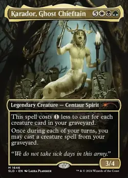 Karador, Ghost Chieftain - Extended Art SLD LP MTG - Image 1