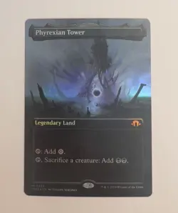 MTG Phyrexian Tower (Borderless) Modern Horizons 3 Foil Near Mint Never Played - Image 1