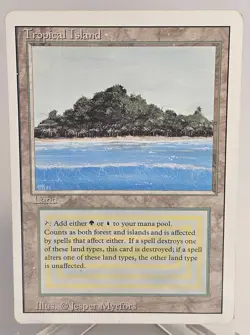 Magic: The Gathering Tropical Island Land Rare Revised Edition Jesper Myrfors - Image 1