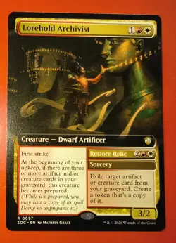 MTG, LOREHOLD ARCHIVIST, 0097, NM - SECRETS OF STRIXHAVEN, RARE, REGULAR - Image 1