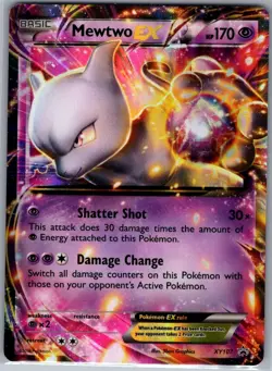 Mewtwo EX XY107 XY Promos - Pokemon Card - LP - Image 1